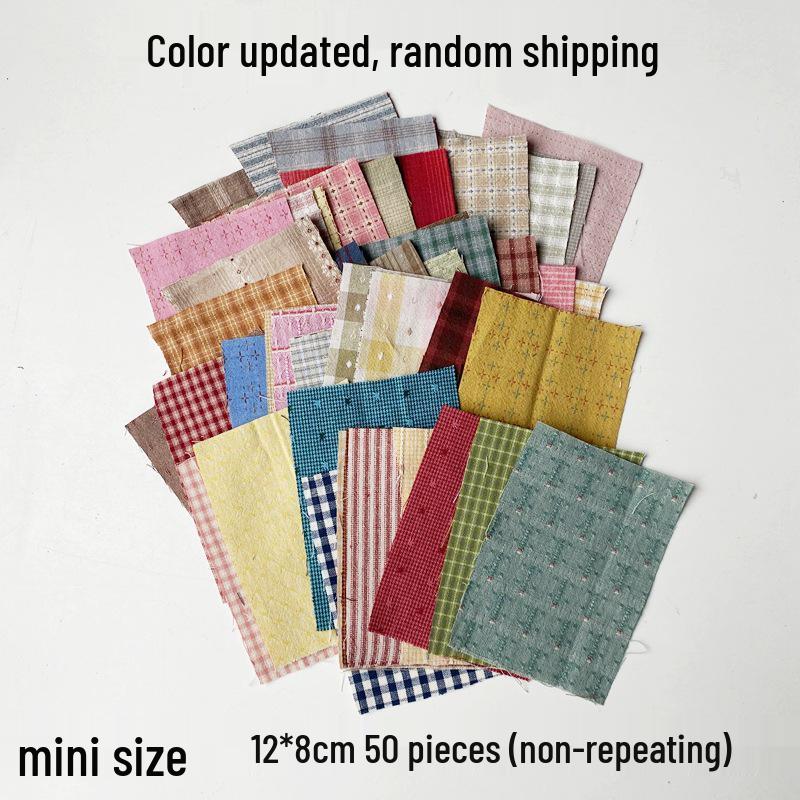 Pre-dyed Small Fabric Scraps for Doll Clothes and Patchwork Quilts with Needle by Hai Leide Zhu