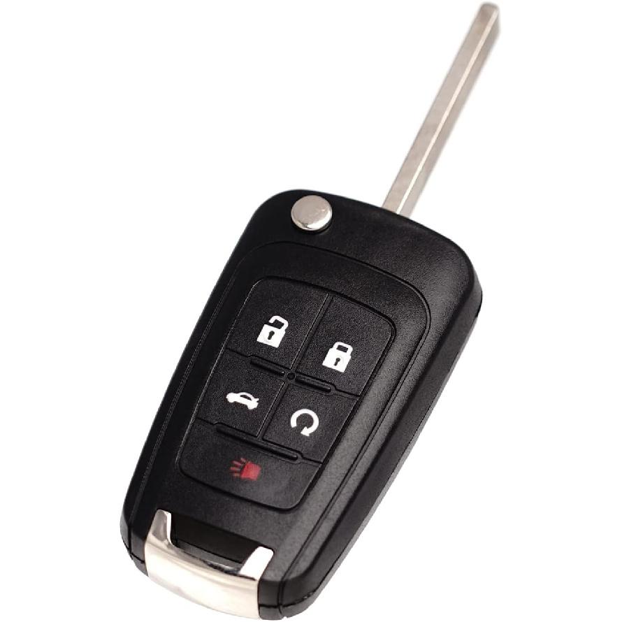 MechanMagic Remote Flip Key Fob Replacement Fits for Chevy Cruze Equinox Camaro Malibu Sonic Impala Buick Lacrosse Regal Verano Encore Allure GMC