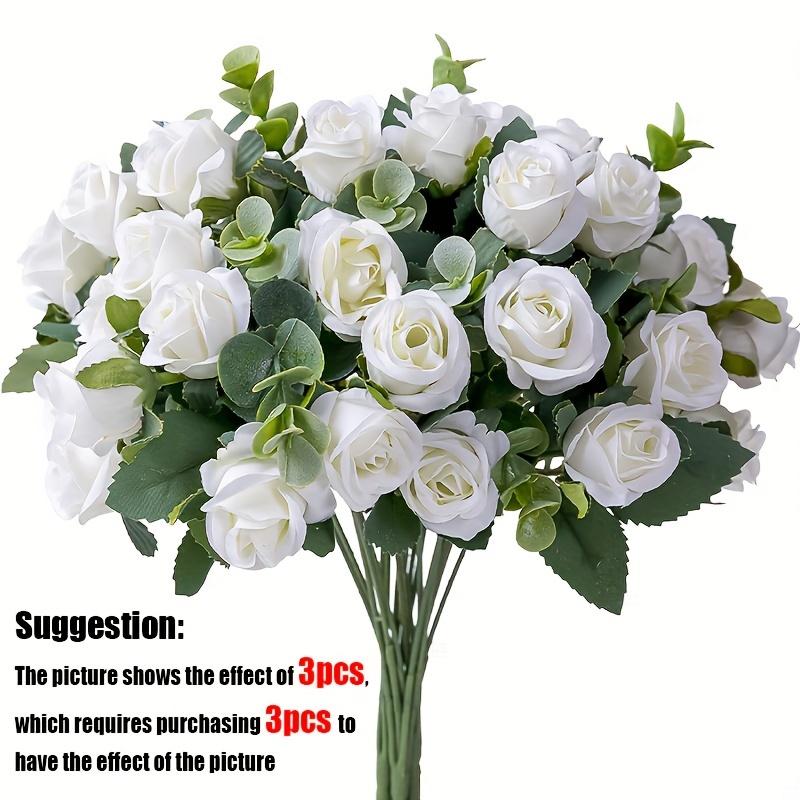 10-Head Artificial Rose Bouquet for Weddings and Parties