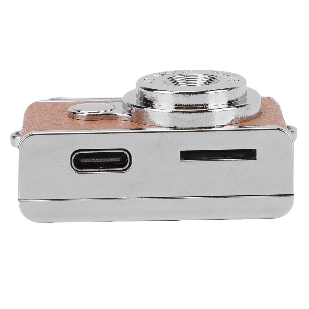 Keychain Camera 1080P Wide Angle Lens Type C Vintage Compact Camera with Color Screen for Campus Life Records Festival Celebrations