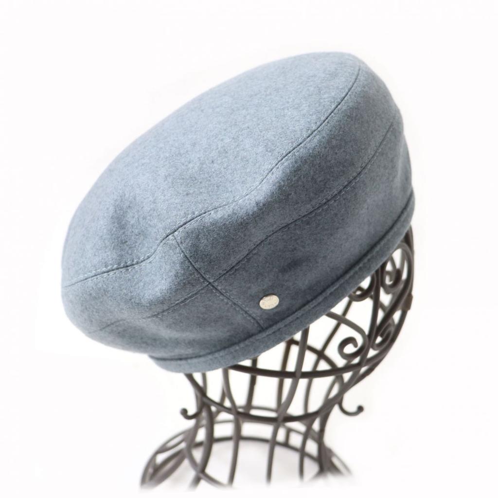 Excellent HERMES Beret Gray Cashmere Women 58 Used