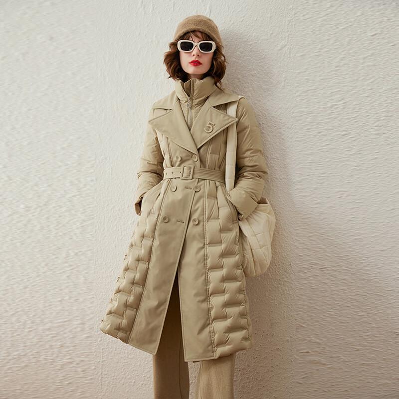 

Bailuyu Women s Longline Trench Down Jacket XL