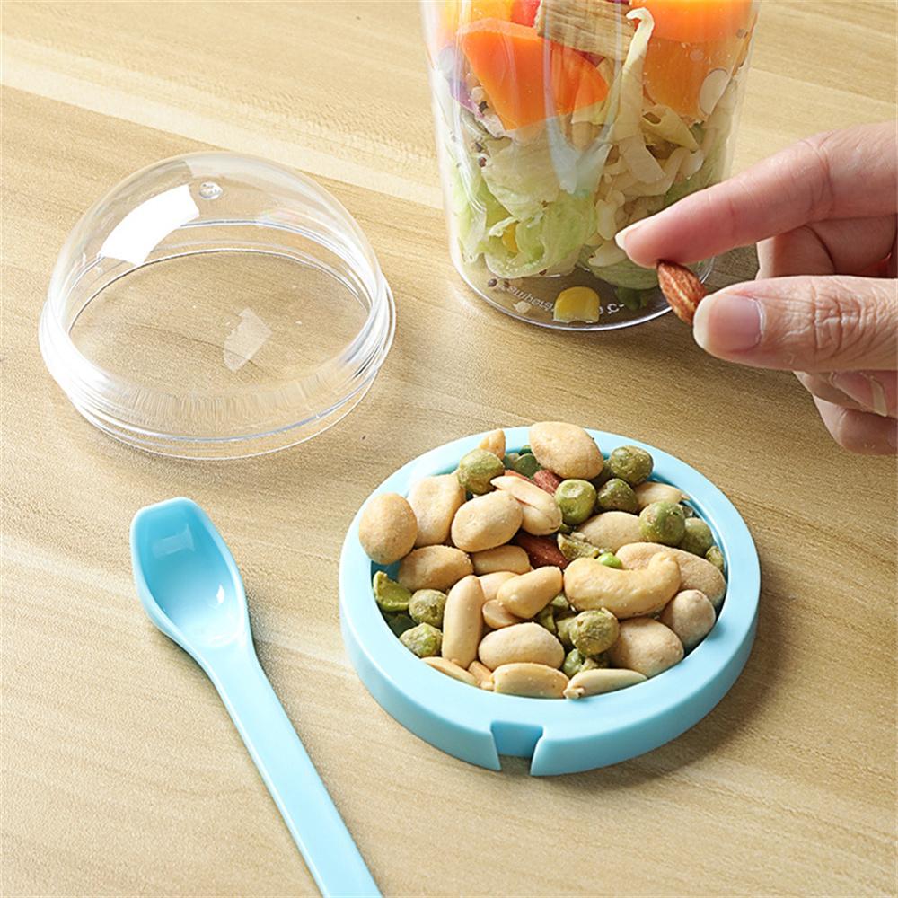 Salad Cup No Cross Flavor Be Easy To Carry About Food Grade Modern Style Lunch Box Yogurt Cup With Spoon Cover Plastic Cup