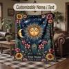 Weltraum Kosmisches Thema Decke Benutzerdefinierter Name Text Personalisierte Decke Weich Gemütlich Decke für Zuhause Sofa Bett