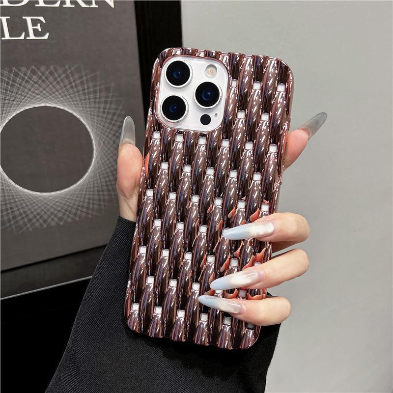 Apple 17 Pro Max Woven Braid Heat Dissipation Case, iPhone 16/15/13 Large Hole Protective Cover.