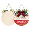 Independence Day Wooden Door Hanger Decoration, Patriotic Home Decor