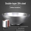 Shengjia 304 Stainless Steel Double-Layer Conical Noodle Bowl