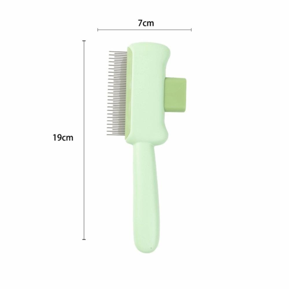 

Пуходерка Щетка для кошек Расческа Самоочищающаяся одной кнопкой Удалитель шерсти домашних животных Собаки Кошки Щенок Котенок Green high-low needle