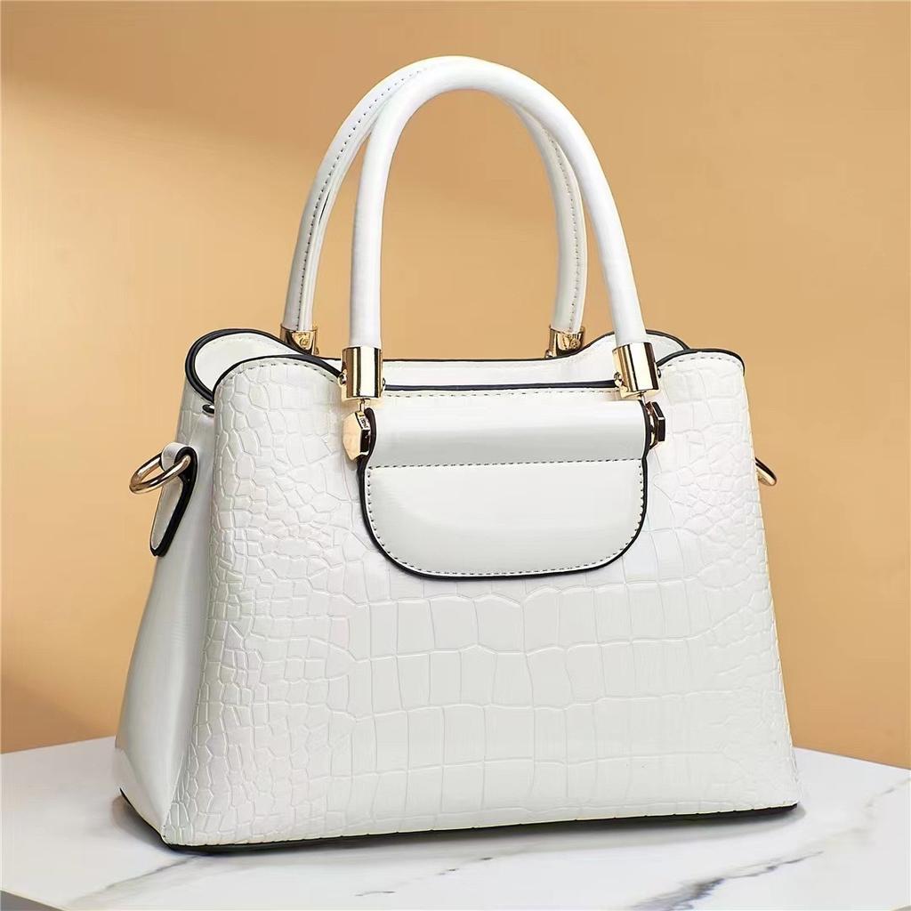 DORRISO Femmes Sac à Main Mode Sac à Bandoulière Avec Ruban Élégant Classique Texture Sac Fourre Pour Travail Occasionnel Achats Quotidien Voyage Cuir PU Femme Sac à Messager Blanc