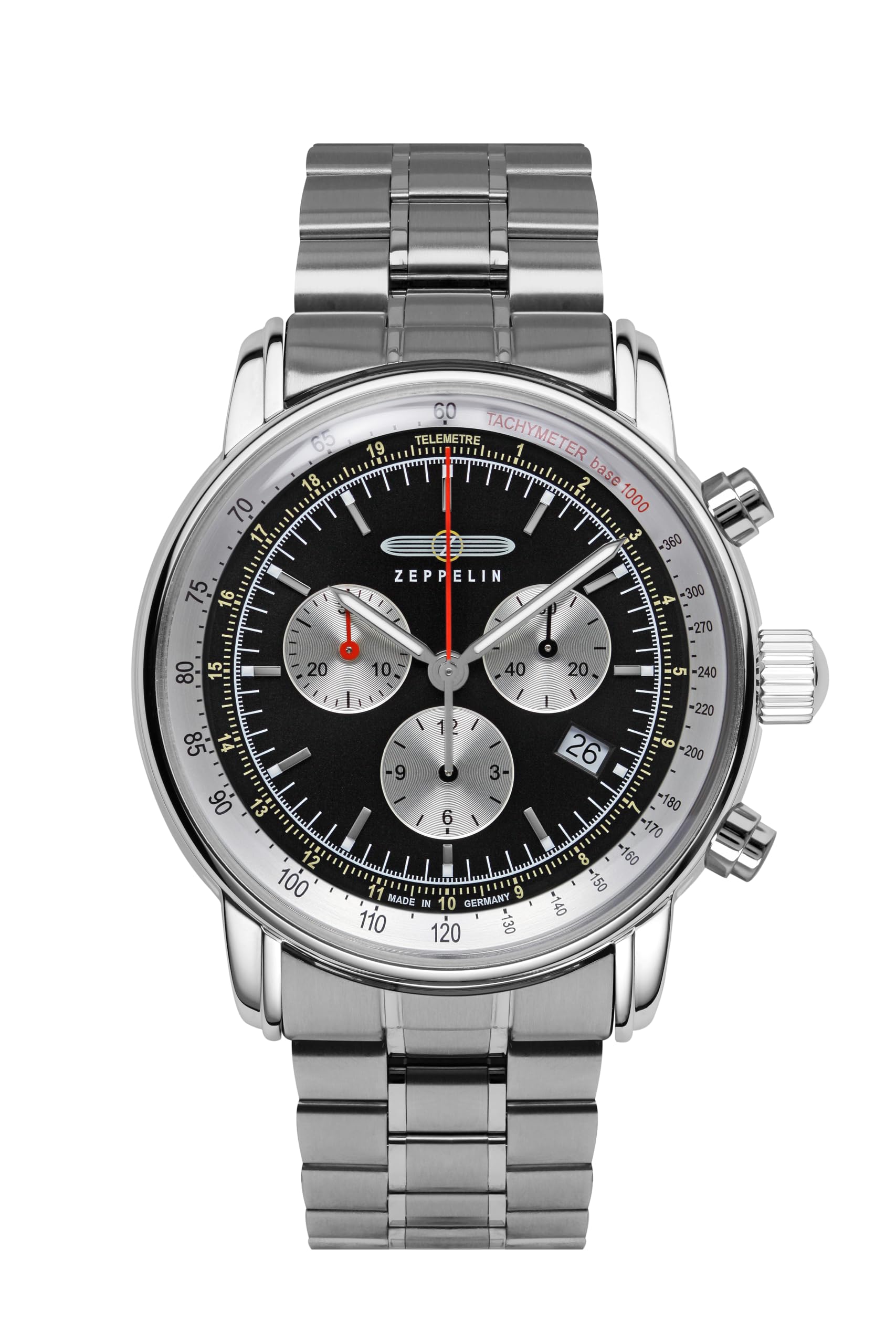 

Wristwatch LZ14 Marine Silver [Zeppelin] 8888-MB2 Men s [Used] чорний