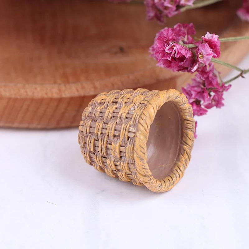 1Pc 1:12 Dollhouse Miniature Resin Basket Model Kitchen Accessories For Dolls House Decor Toys Gift