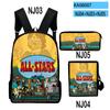 Klassische Neuheit Total Drama 3D-Druck 3 Stück/Set Schüler Rucksäcke Laptop Tagesrucksack Rucksack Schräg getragene Tasche Federmäppchen
