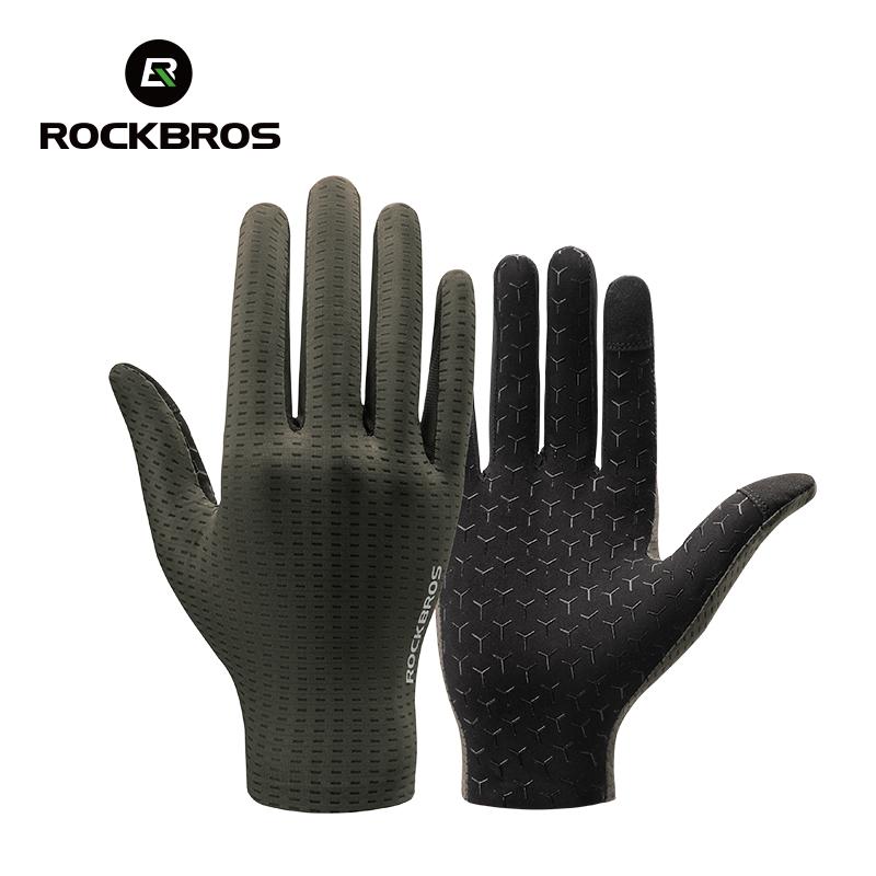 Rockbros Cycling Gloves Anti-Slip Women Men Mtb Road Bicycle Gloves Breathable Gym Fitness Fishing Bike Racing Gloves