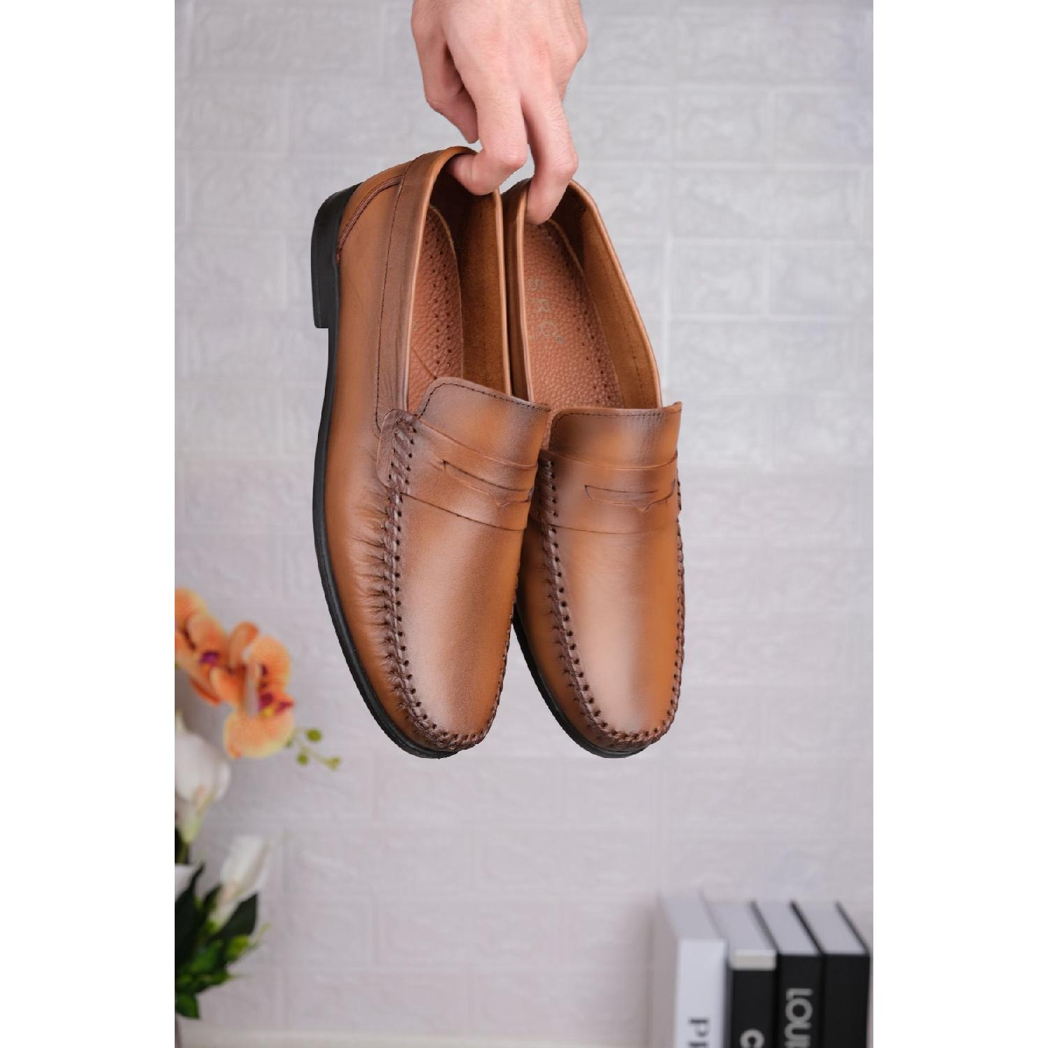 

Genuine Leather,classic Soft Men s Loafer Shoes 40 колір візантії