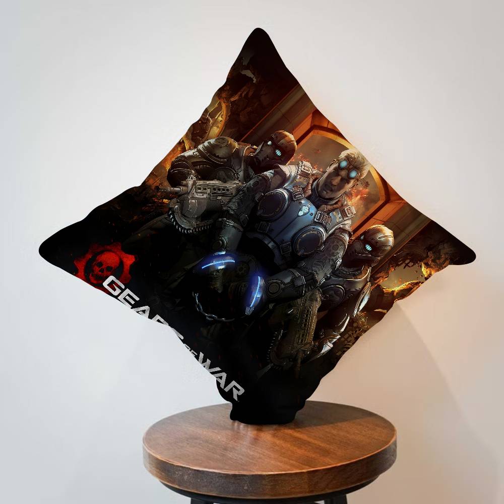 G-Gears Of War Personalized Pillow Cover Kids Bedroom Wild Party Decor Pillowcase Kid Birthday Shower Gift