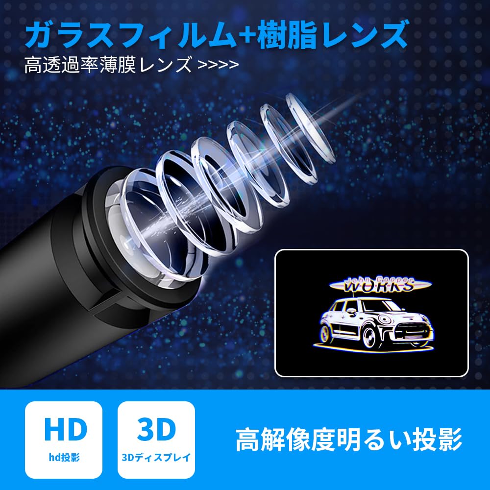 Mini Laser Logo Light Door Welcome Light Door Courtesy Lamp LED Logo Projection Curtain