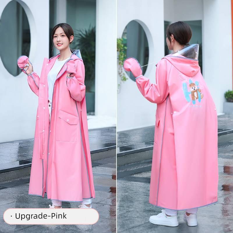 Raincoat for Electric Scooters, Women's Long Version, Full-Body Storm-Proof, Battery-Specific, Single-Person, Integrated, Adult, Thickened, Outerwear