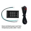 DC4-28V  -40~120℃ Digital Voltmeter Thermometer 0.28" LED Display with 1meter NTC 10K Temp Probe for Car, Motorcycle 5V 12V 24V
