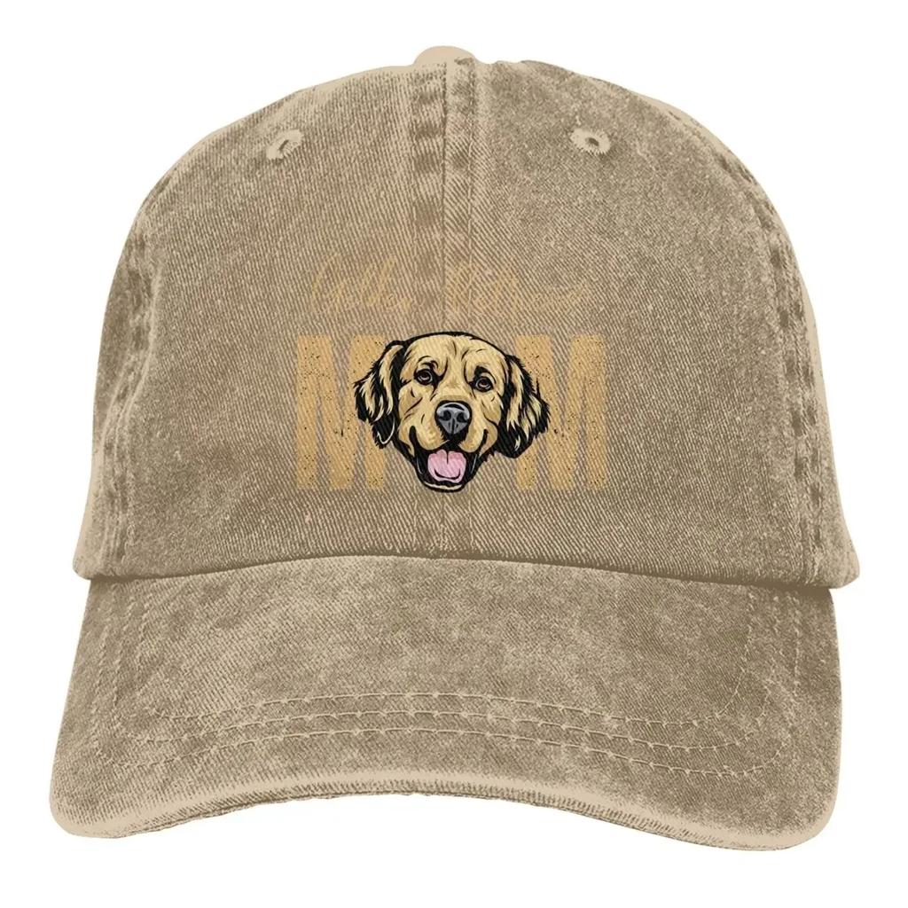 Golden Retriever Dog Mom Baseball Caps Merch Vintage Distressed Washed Gift idea for Golden Retriever Owner Headwear for Women