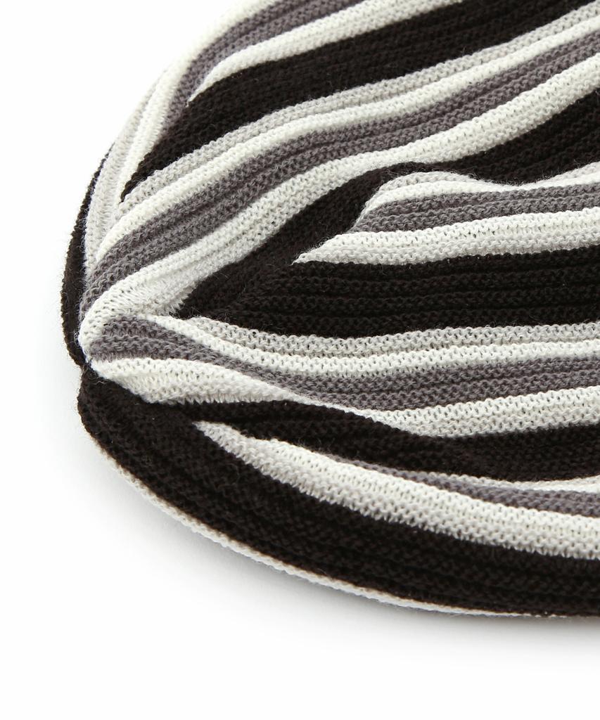 Eondeokeonteulol Striped Long Beanie Beanie / Vertical Stripe / Black