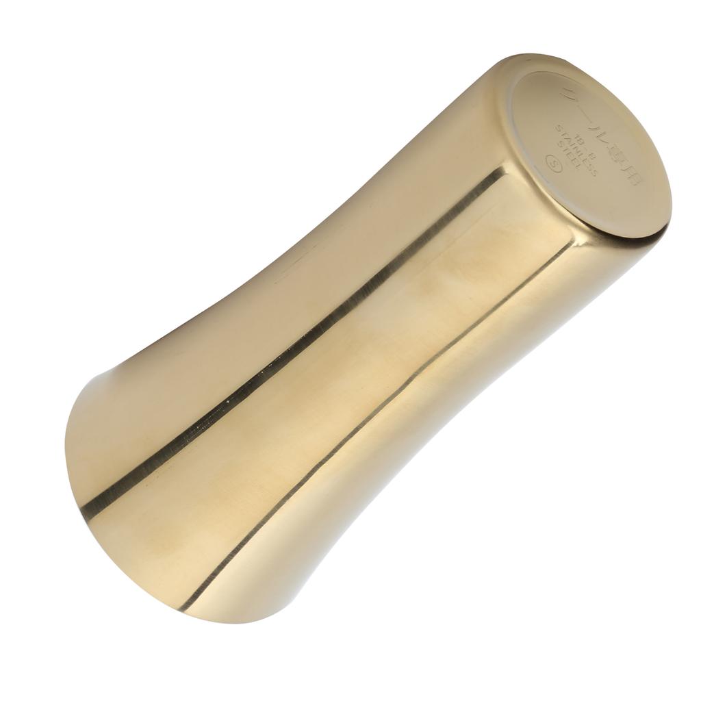 Dekorativer Wasserbecher aus Edelstahl Bier Kaltgetränk Saftbecher Heim Restaurant Dekor Gold 395ml