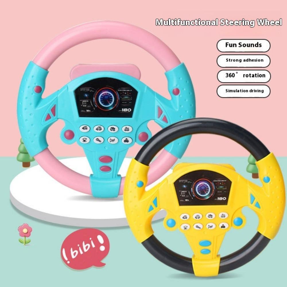 Children's Simulation Model Steering Wheel Educational Toy Co-pilot Music Steering Wheel Decompression Artifact Small Gift