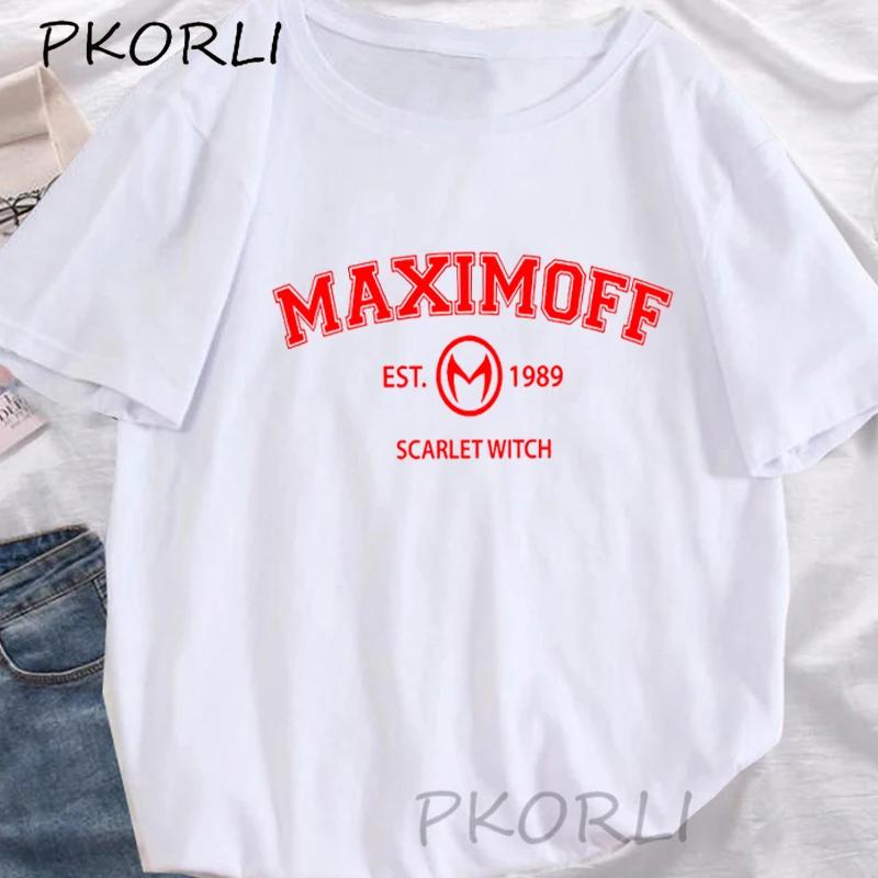 

Wanda Maximoff 1989 Vintage Tshirts Women Unisex Wandavision TV Series Letter Print Women Tshirt Top Cotton Short Sleeve Tshirts S