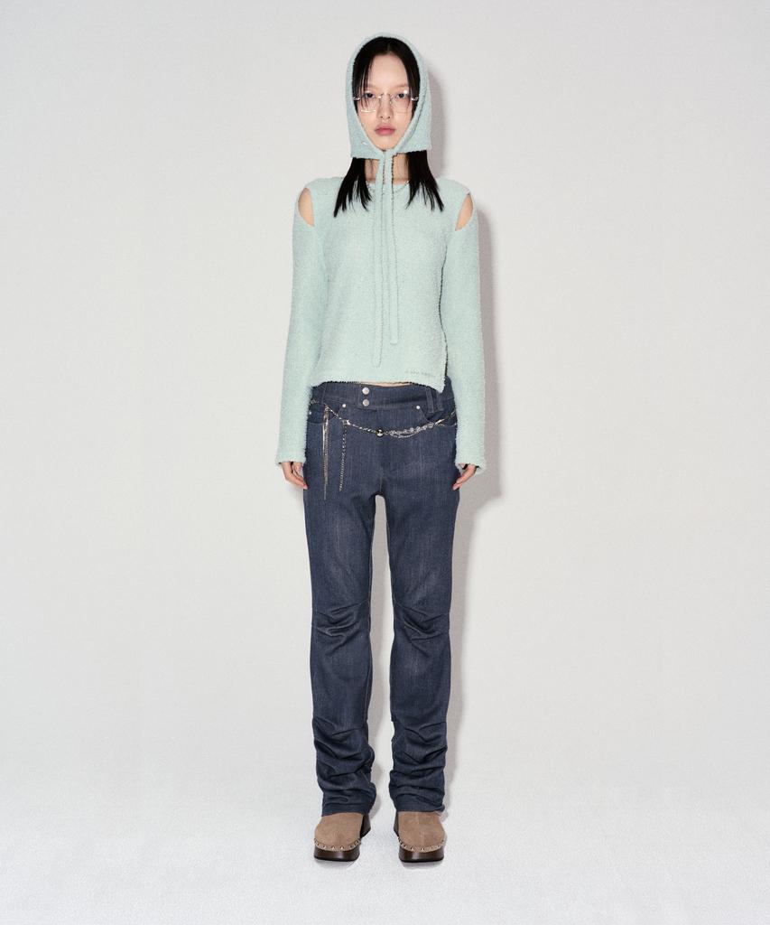 DEBBY UPPER Aven Straight Tuck Pants_Denim