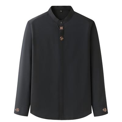 Camicia da Uomo Taglia Forte 10XL Ricamata a Maniche Lunghe, Camicia Casual Ampia Primavera e Autunno