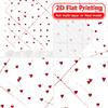 Set Of 2 Flat Printing Heart Grid Pattern Popular Curtains Durable Polyester Fabric Room Decor Perfect Curtain