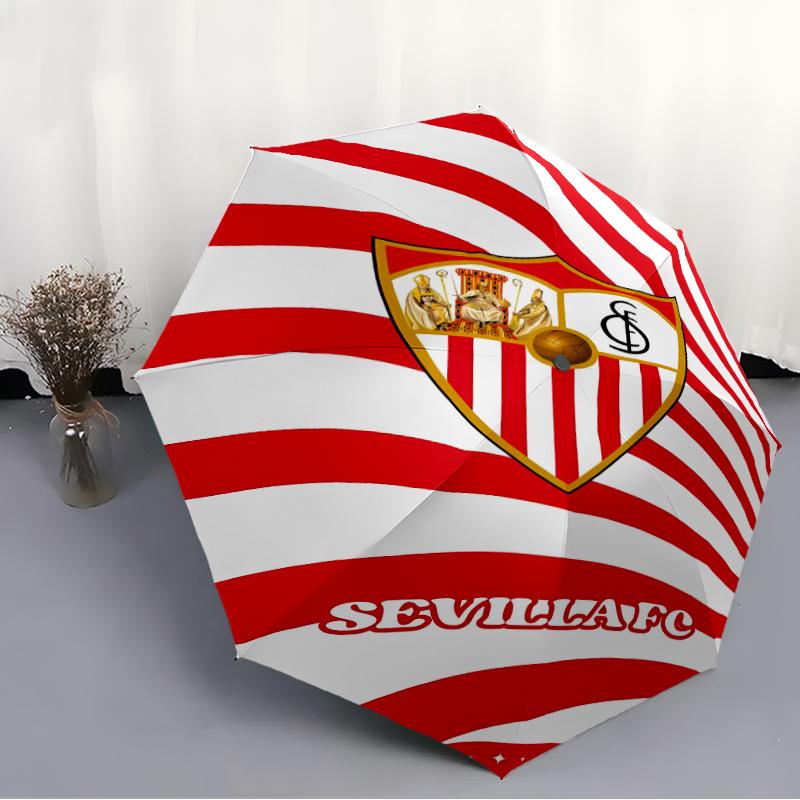 Printed Seville logo Folding Umbrella,Outdoor,Leisure,And Travel Umbrella,Durable Umbrella Fabric,Birthday And Holiday Gift