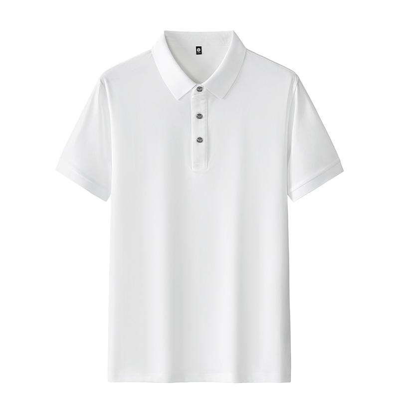 

Summer Solid Color Men s Short Sleeved T-shirt Thin Business Lapel Men s Polo Shirt XL