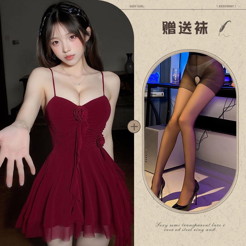 Sex Underwear Pure Desire Neck Holiday Style Dress Sexy Pajamas Sexy Mesh Low Cut Pure Desire