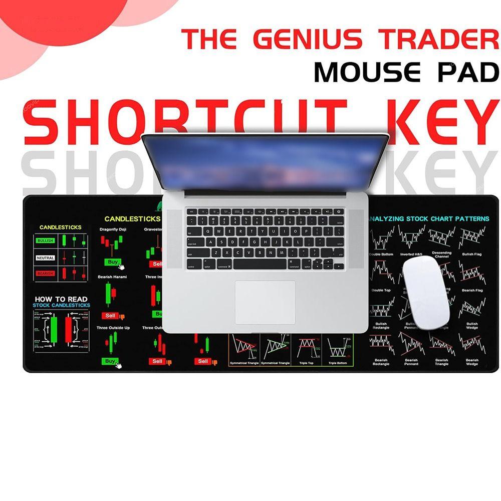 Smooth Trader Desk Pad Stock Market Chart Pattern Candlestick Pattern Art Mouse Pad  Laptop Pads