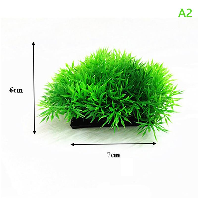 New Water Grass Plastic Short Wide Plant Simulation Artificial Plants For Aquarium Fish Tank Ornament Decoration