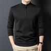 Fengxun Men's Autumn/Winter Half-Zip Mock Neck Solid Knit Sweater FXT5254