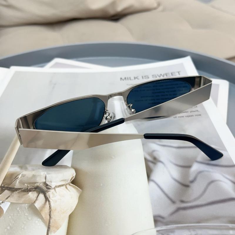 Vintage Fashion Metal Small Frame Cat Eye Sunglasses Women For Men Sun Glasses Punk Luxury Brand Designer Hip Hop Eyeglasses