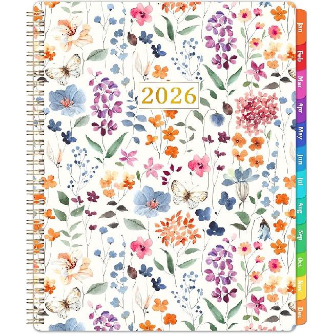 2026 Planner - Planner 2026, Jan. 2026 - Dec. 2026, 11” x 8.5”, 2026 Planner Weekly and Monthly, 2026 Calendar Planner, Colorful Tabs, Back 2026 Planner