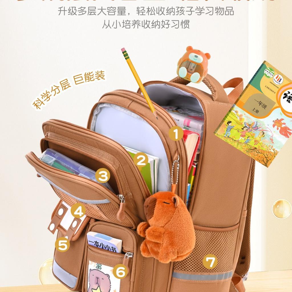 Zaino Scuola Capibara Rotolante Borsa Scuola per Bambini con Ruote Ragazze Ragazzi Trolley Zaino Scuola Zaini Rotolanti con Ruote