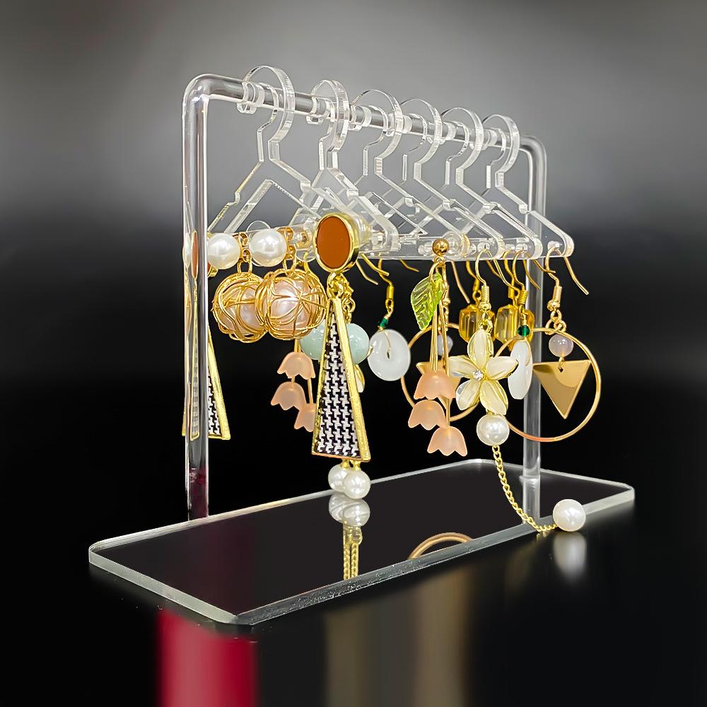 8 bucăți umerase din acril transparent bijuterii agățate personalizate suport de afișare cercei agățat suport pentru haine depozitare bijuterii manager de vitrine