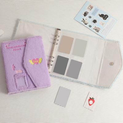 Yousheng A5 Cartoon Plüsch Fotoalbum Magnetisch 3-Zoll Kpop Fotokarten Halter Mini Karten Promi Idol Fotoordner Bildersammlung Buch