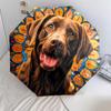 1pc Cute dog pattern Umbrella Portable Folding Umbrella Iron Frame Hole Bone Structure Outdoor Home Umbrella