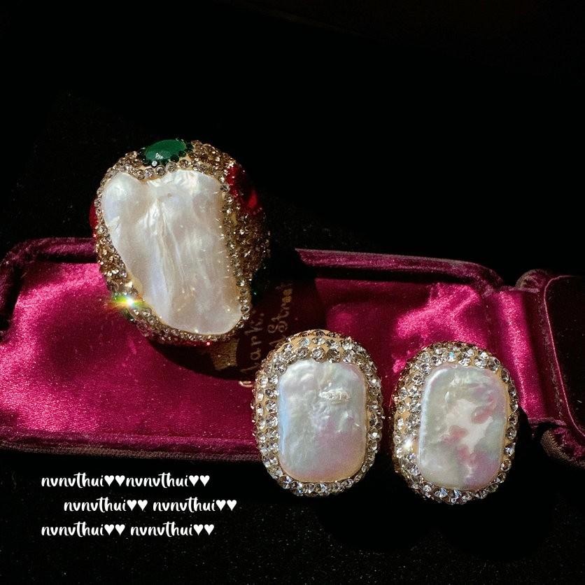 Yuji Colorful Wheat Ear Gem Pearl Necklace, Mermaid Tears, Baroque Pearl Rainbow Zircon Sweater Chain