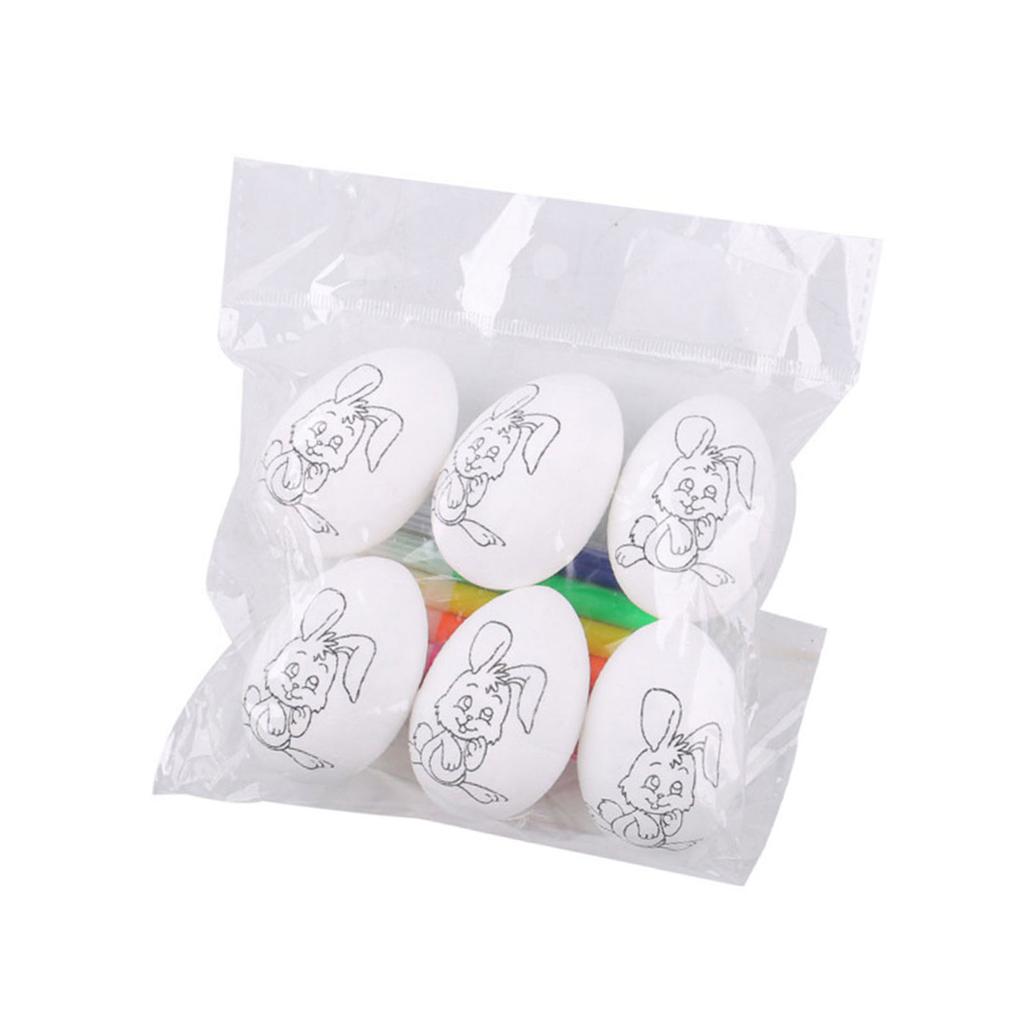 5pcs Sturdy Foam Easters Eggs For Painting And Decorating Portable for Family Activities and Easters Celebration