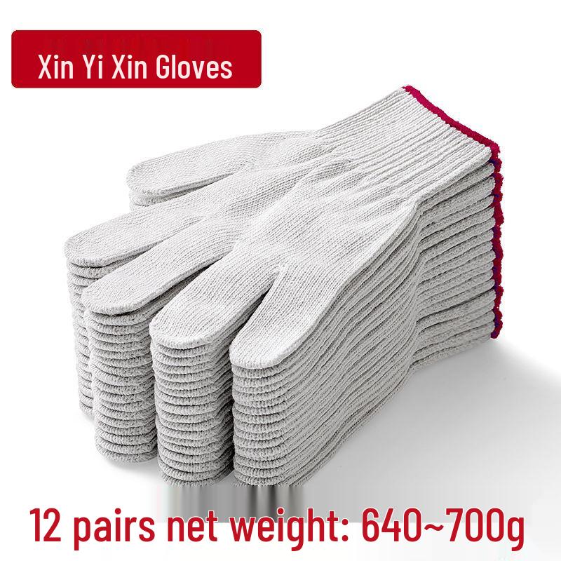 Xin Yi Xin Durable Handmade Cotton Thread for Work Gloves - Slip-Resistant, Wear-Resistant, Thickened