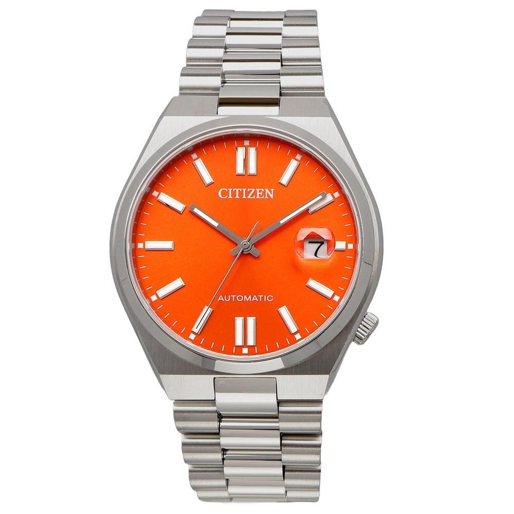 Citizen Tsuyosa Collection Automatic Men's Wristwatch NJ0151-88Z Sapphire Glass Orange Silver