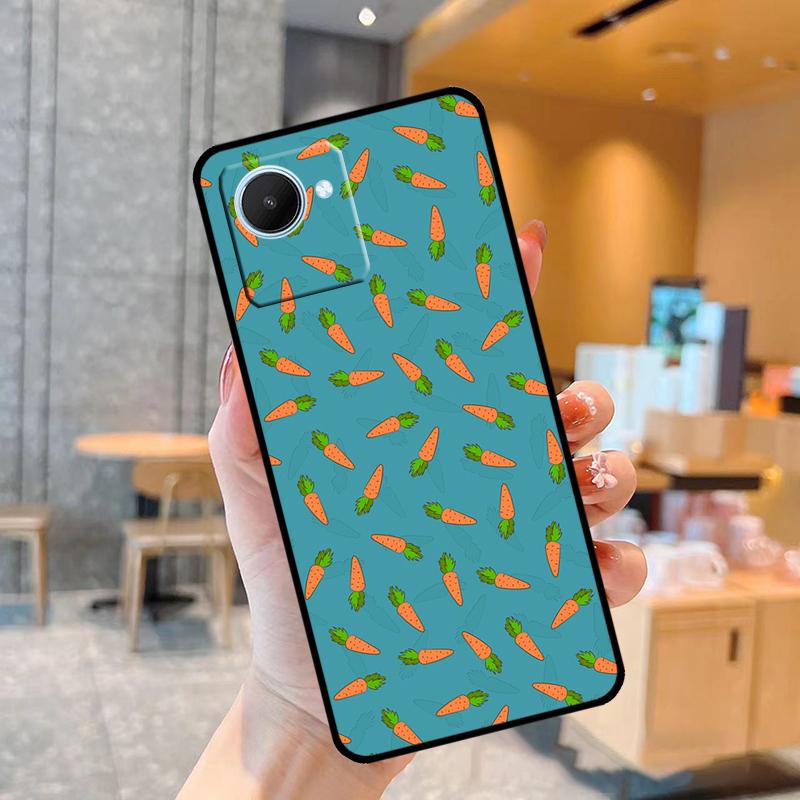 Carrot Vegetable Food Case For Realme C55 C33 C31 C35 C30 C11 C15 C25s C21Y GT Neo 5 3T 2T 8 9 10 11 Pro Plus
