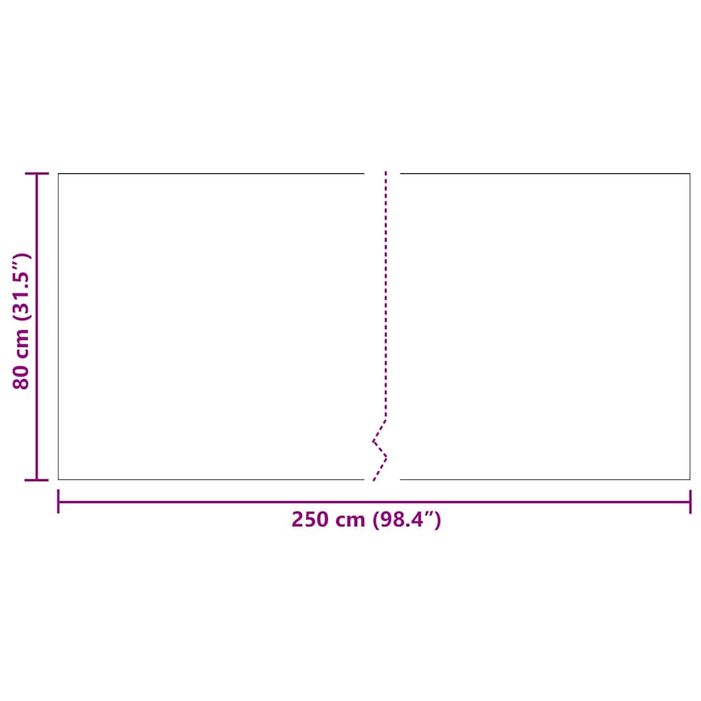 Grey Carpet Runner 80 X 250 Cm Fabric
