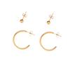 4Pcs/Set Titanium Steel Earrings for Women Minimalist Gold Color C-Shaped Stud Earrings Fashion Daily Jewelry Decoration Wear