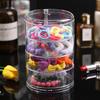 Multi-layer Transparent Rotating Jewelry Storage Box Jewelry Storage Box Hair Rope Hair Ring Hairpin Jewelry Display Stand